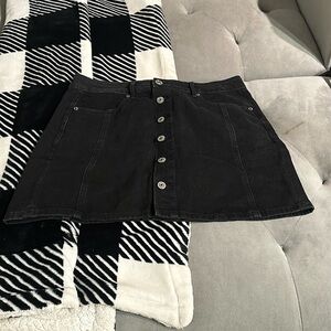 American eagle black jean skirt